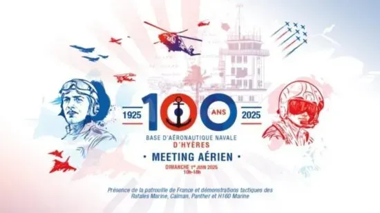 Affiche qui célèbre les 100 ans de la Base Aéronavale de Hyères