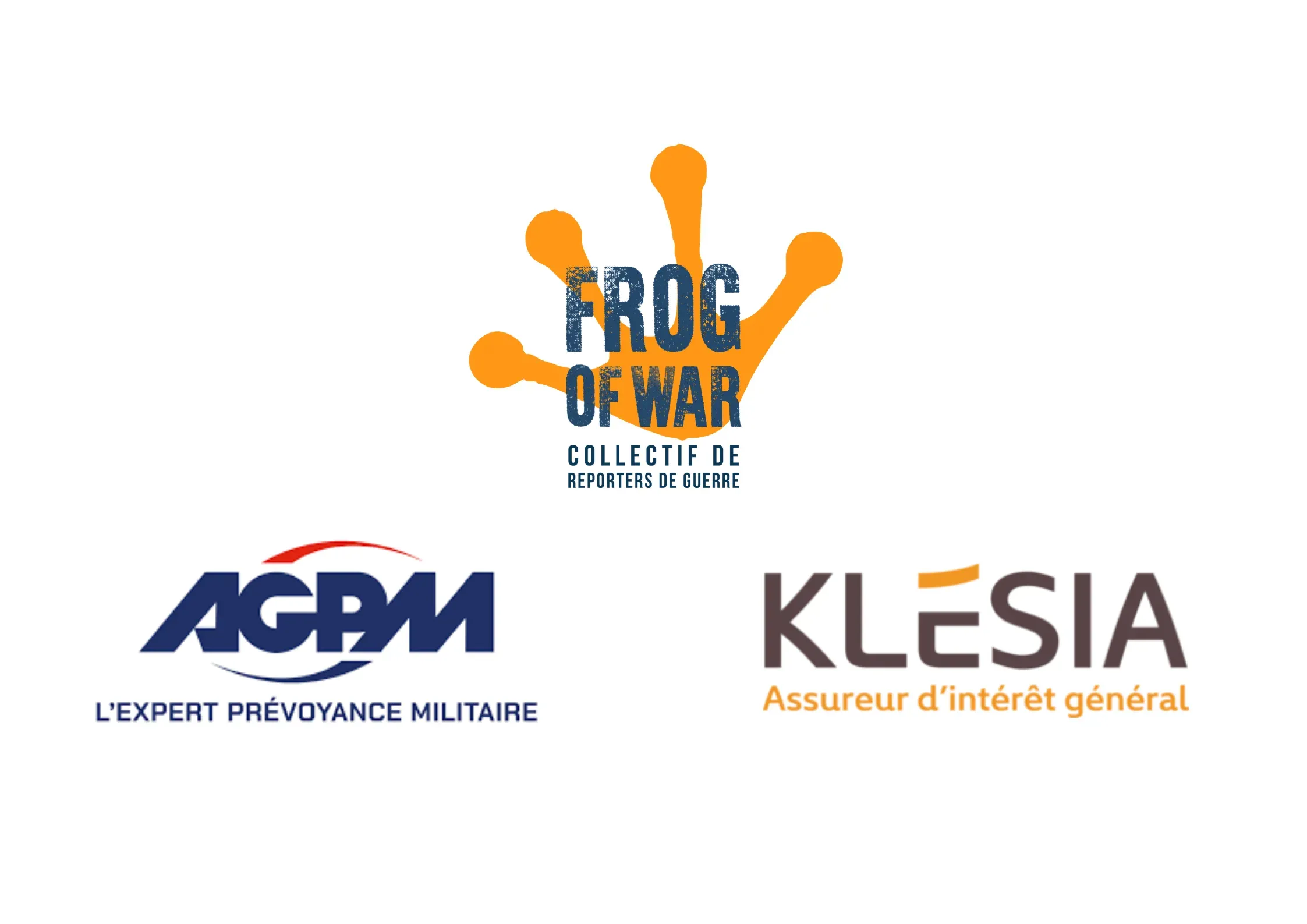 image des logos AGPM, Klesia et Frog of War