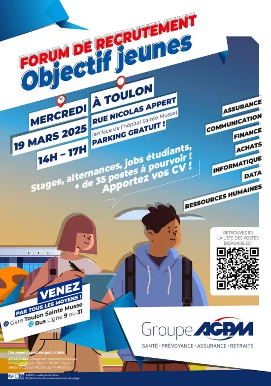 Affiche du forum de recrutement Objectif Jeunes 2025