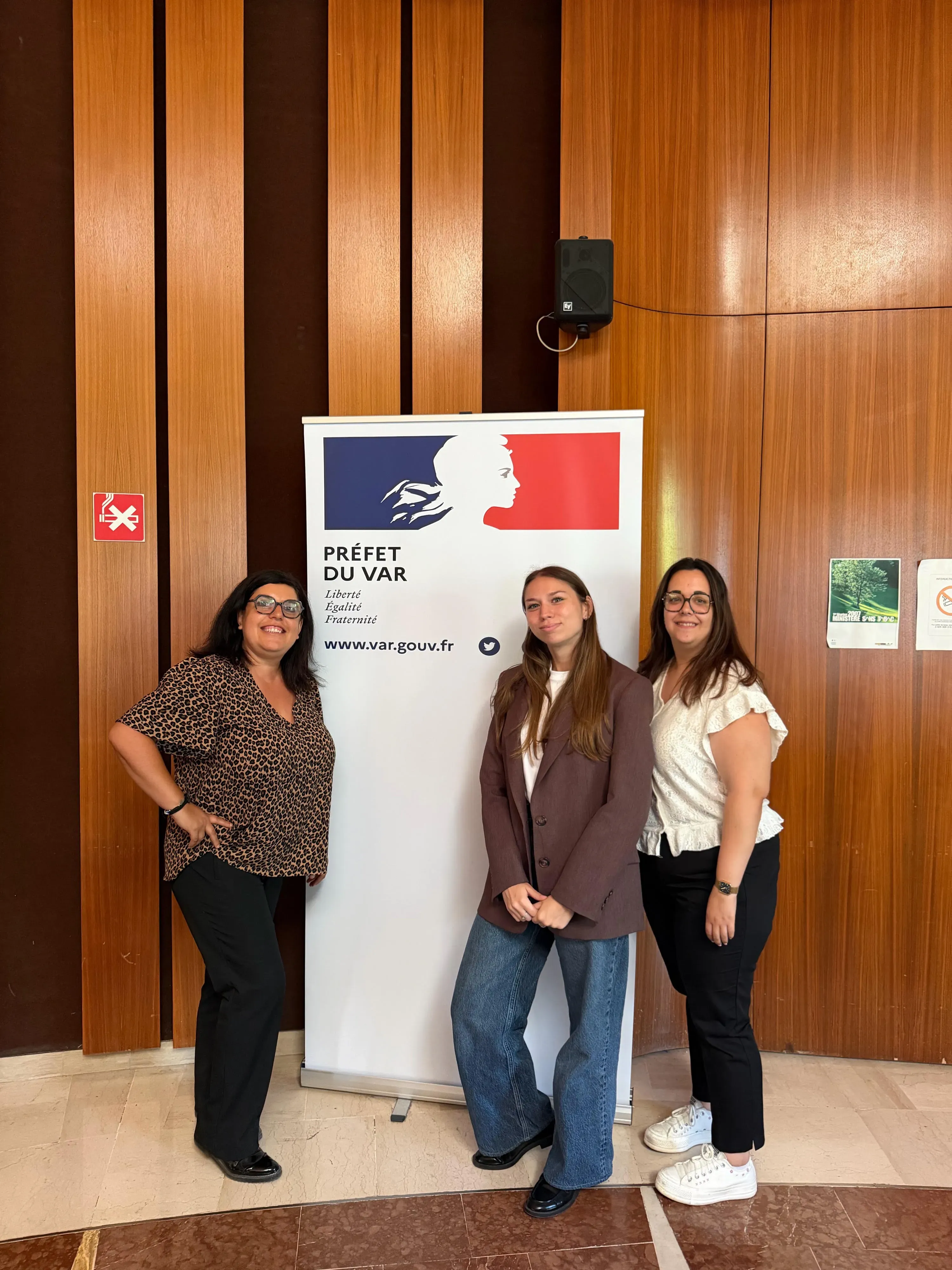 Deux alternantes de l’AGPM et la Référente Handicap et Diversité lors des Rencontres Territoriales de l’Apprentissage.